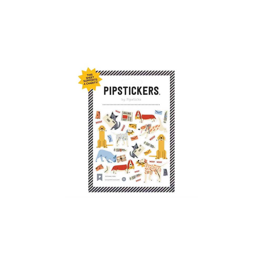 Pipsticks, Stickers, Art & School, Approximately 4"x4", Fetching Fidos, 620175